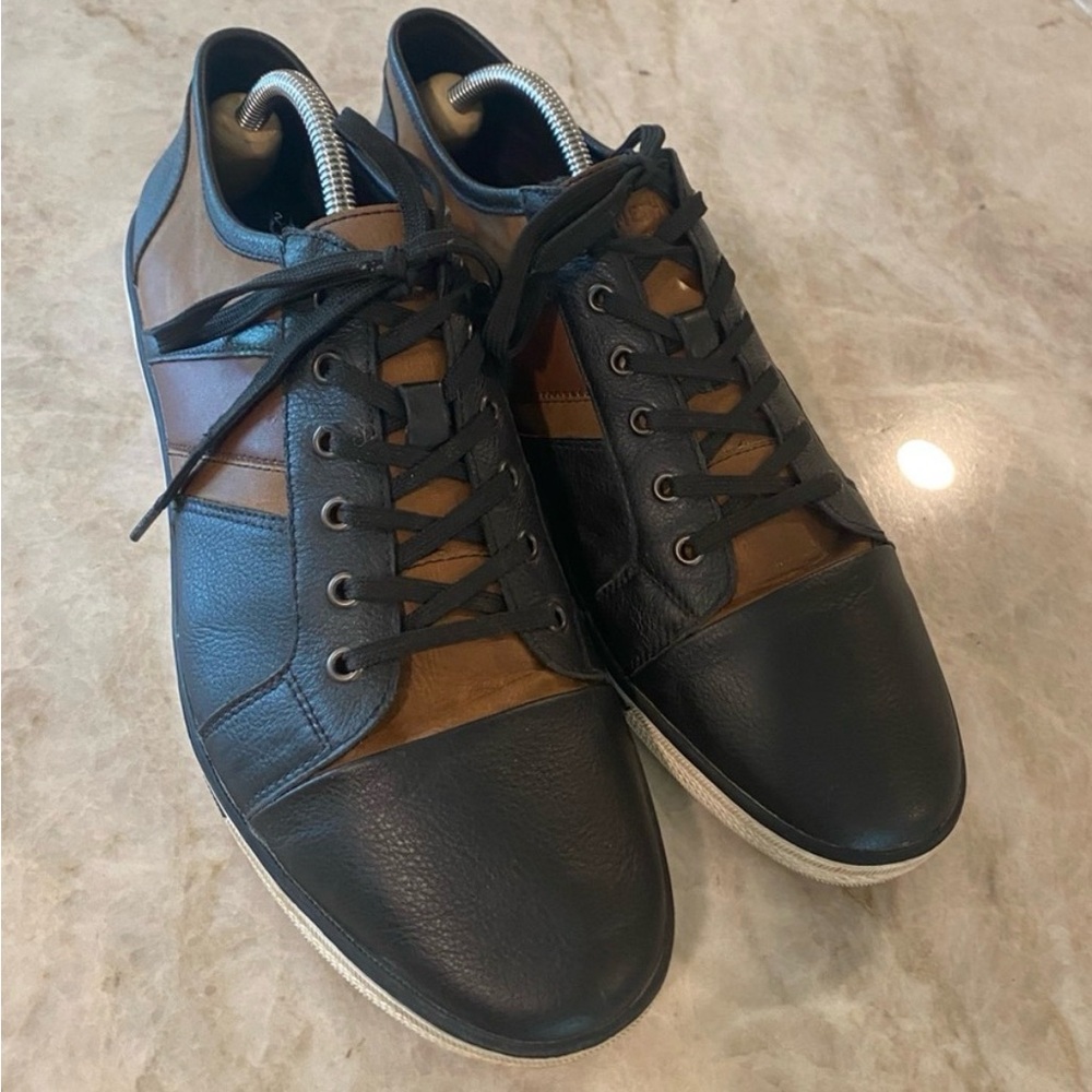 Kenneth cole Men's navy and Brown Leather Sneakers
